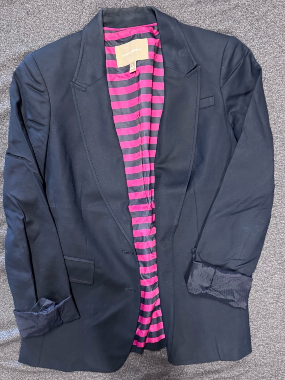 Banana Republic Black Jacket with Tan Interior